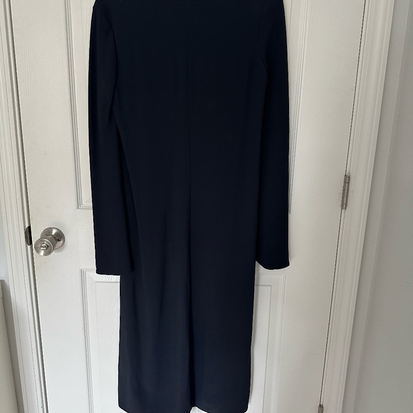 Helmut Lang Long-Sleeve V Neck MIDI Dress - Picture 3 of 4